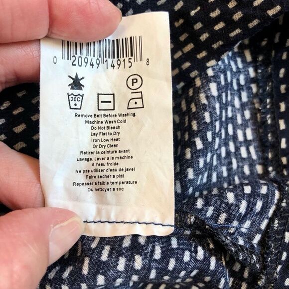 Motherhood Maternity Navy with White Dots Collar and Belt Dress - Picture 12 of 14